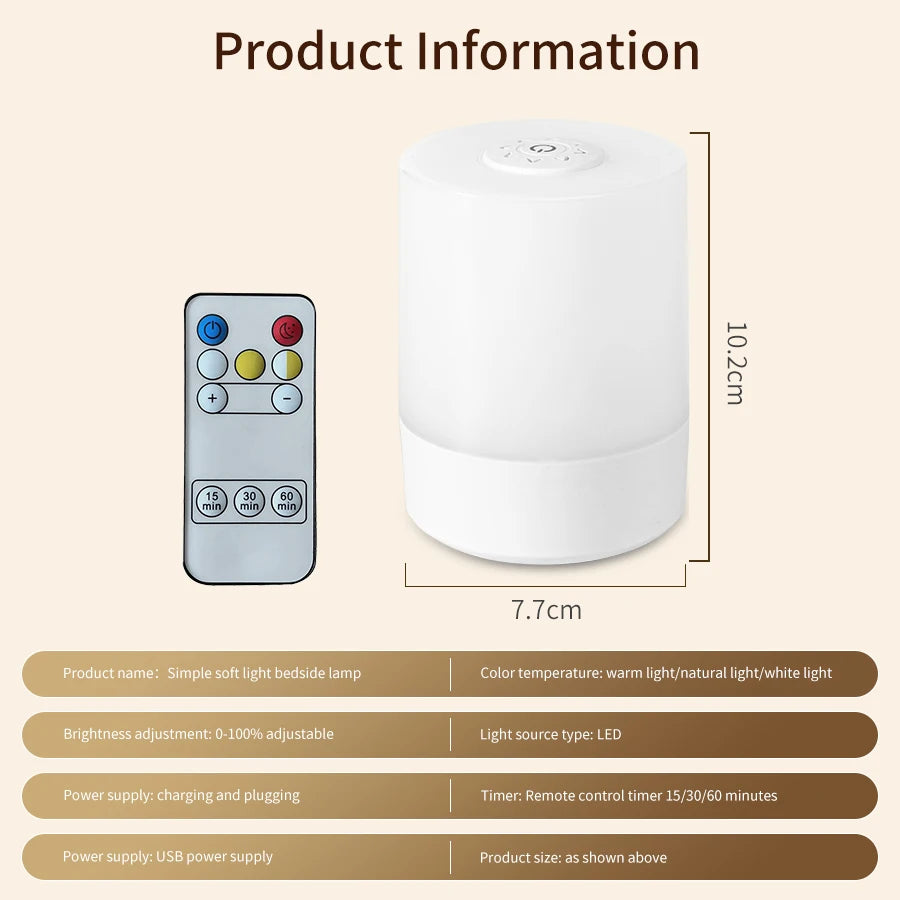 Rechargeable LED Touch Night Lamp