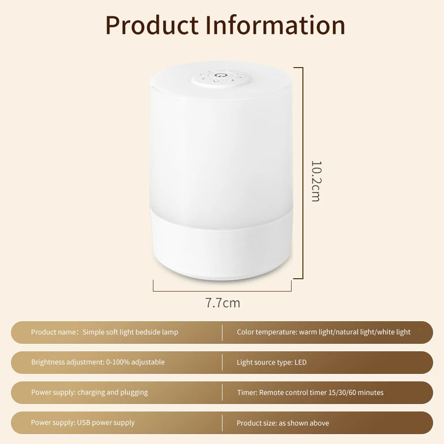 Rechargeable LED Touch Night Lamp